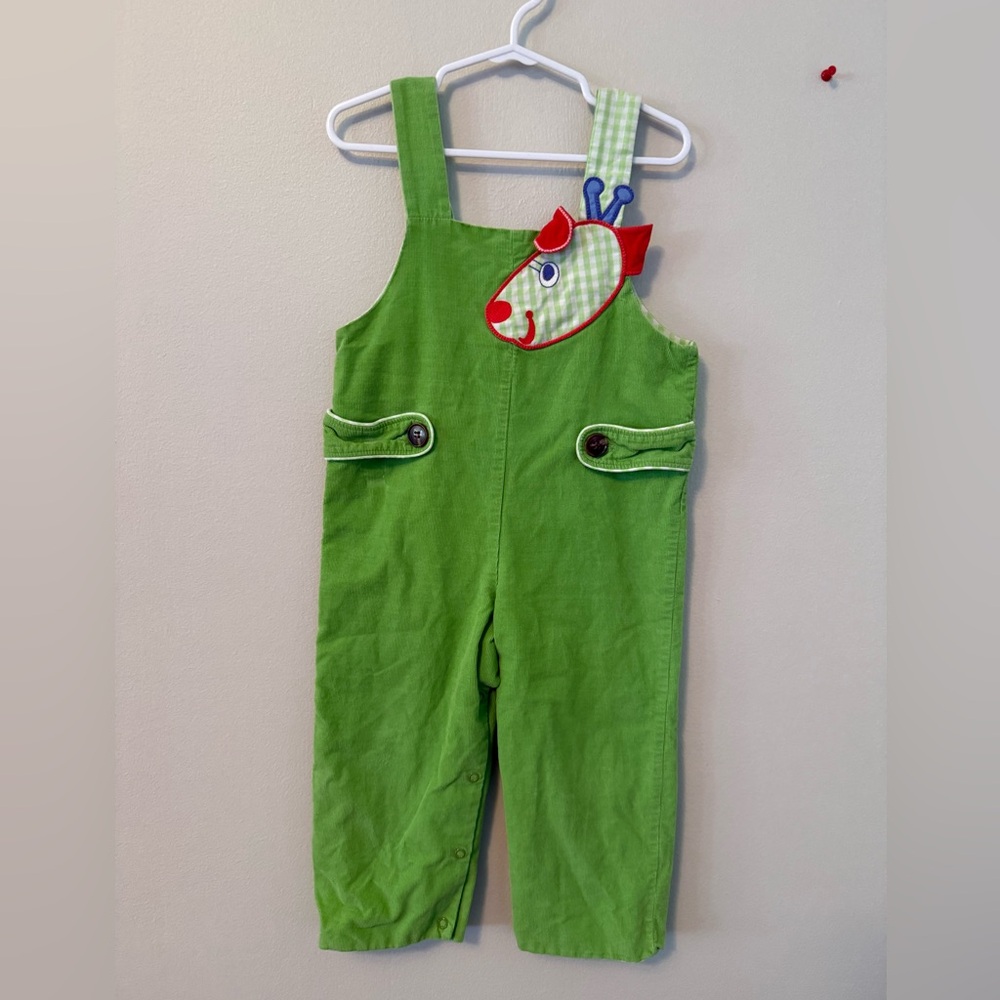 The Beaufort Bonnet Company Green Corduroy Giraffe Longalls